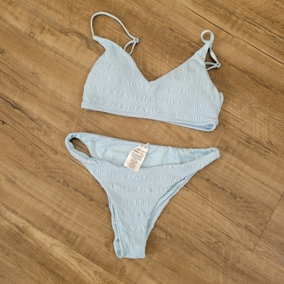 O'neill SaltWater Solid Textured Flamenco Bikini Set Top Size XS - Picture 4 of 8